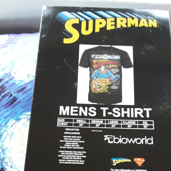 SUPERMAN 2001 DC Comics Lg T-Shirt In Collectible Metal Box New Unopened 2010 - Picture 16 of 16